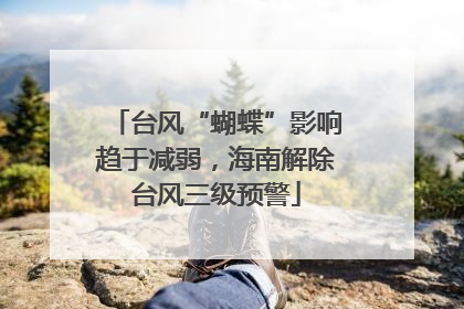 台风“蝴蝶”影响趋于减弱，海南解除台风三级预警