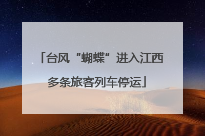 台风“蝴蝶”进入江西 多条旅客列车停运