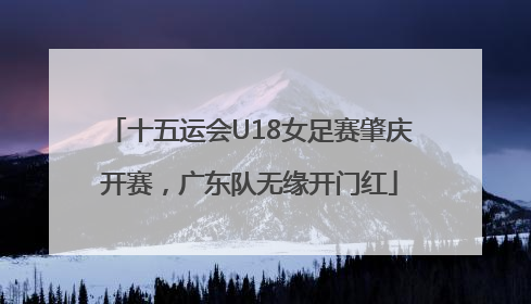 十五运会U18女足赛肇庆开赛，广东队无缘开门红