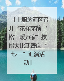 十堰茅箭区召开“花样茅箭‘格’暖万家”技能大比武暨庆“七·一”汇演活动