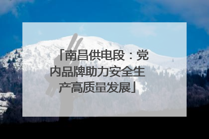南昌供电段：党内品牌助力安全生产高质量发展