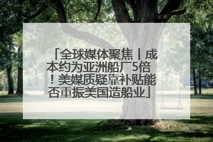 全球媒体聚焦丨成本约为亚洲船厂5倍！美媒质疑靠补贴能否重振美国造船业