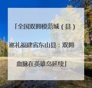 全国双拥模范城（县）巡礼福建省东山县：双拥血脉在英雄岛延续