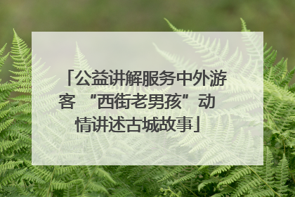 公益讲解服务中外游客 “西街老男孩”动情讲述古城故事