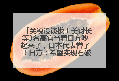 关税没谈拢！美财长等3名高官当着日方吵起来了，日本代表懵了！日方：希望实现石破茂与特朗普的会晤