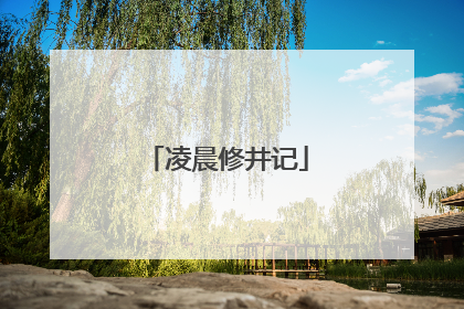 凌晨修井记