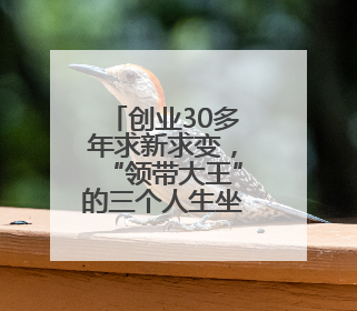创业30多年求新求变，“领带大王”的三个人生坐标