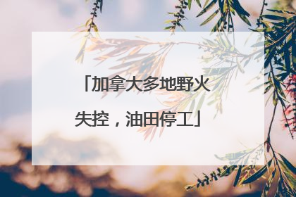 加拿大多地野火失控，油田停工