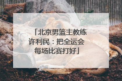 北京男篮主教练许利民：把全运会每场比赛打好