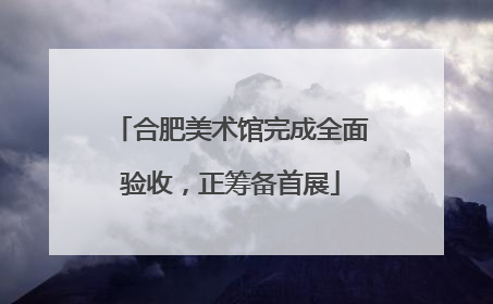 合肥美术馆完成全面验收，正筹备首展