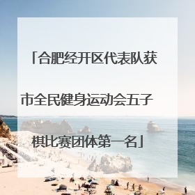 合肥经开区代表队获市全民健身运动会五子棋比赛团体第一名