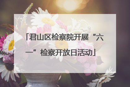 君山区检察院开展“六一”检察开放日活动