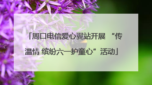 周口电信爱心翼站开展 “传温情 缤纷六一护童心”活动