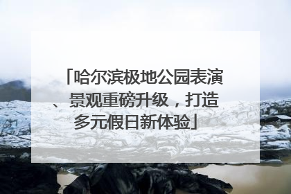 哈尔滨极地公园表演、景观重磅升级，打造多元假日新体验