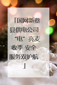 国网新蔡县供电公司“电”亮麦收季 安全服务双护航