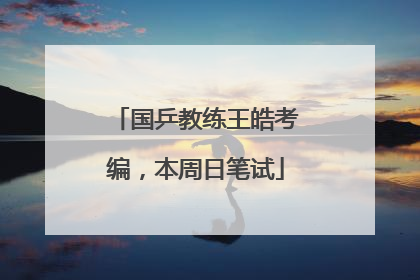 国乒教练王皓考编，本周日笔试