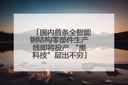 国内首条全智能钢结构零部件生产线即将投产 “黑科技”层出不穷