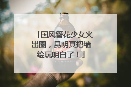 国风簪花少女火出圈，昆明真把墙绘玩明白了！