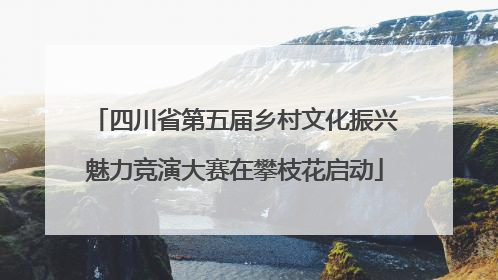 四川省第五届乡村文化振兴魅力竞演大赛在攀枝花启动