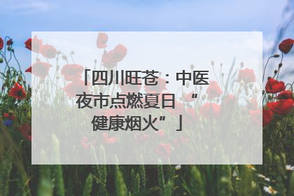 四川旺苍：中医夜市点燃夏日 “健康烟火”