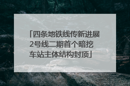 四条地铁线传新进展 2号线二期首个暗挖车站主体结构封顶
