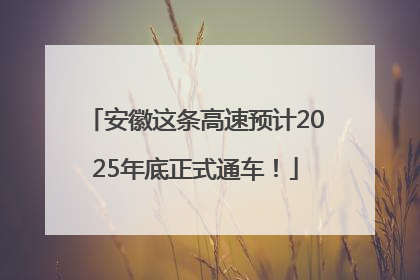安徽这条高速预计2025年底正式通车！