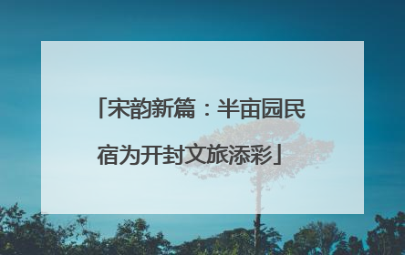 宋韵新篇：半亩园民宿为开封文旅添彩