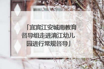宜宾江安城南教育督导组走进淯江幼儿园进行常规督导