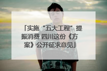 实施“五大工程”提振消费 四川这份《方案》公开征求意见