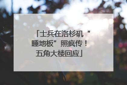 士兵在洛杉矶“睡地板”照疯传！五角大楼回应