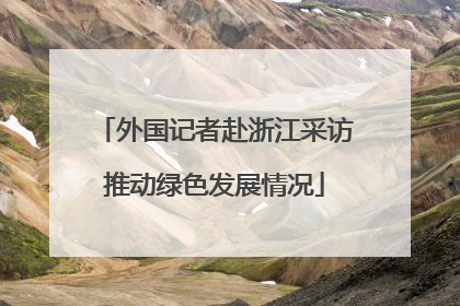外国记者赴浙江采访推动绿色发展情况