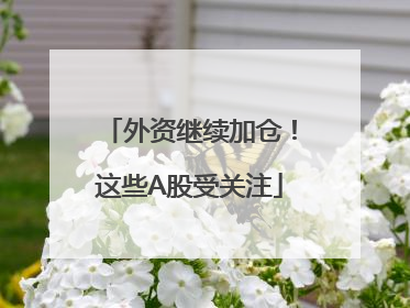 外资继续加仓！这些A股受关注