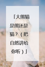大熊猫是熊还是猫？（把自然讲给你听）