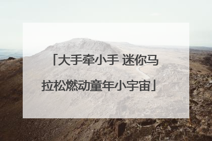 大手牵小手 迷你马拉松燃动童年小宇宙