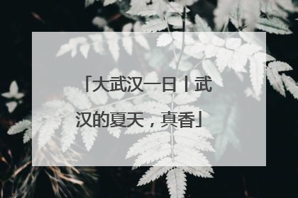 大武汉一日丨武汉的夏天，真香
