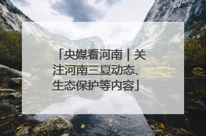 央媒看河南｜关注河南三夏动态、生态保护等内容