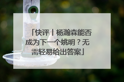 快评丨杨瀚森能否成为下一个姚明？无需轻易给出答案