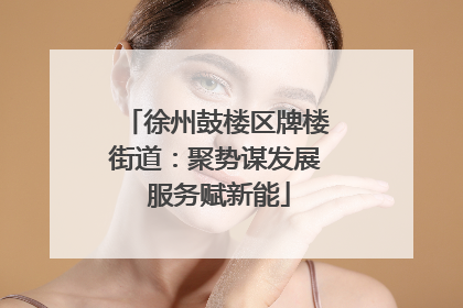 徐州鼓楼区牌楼街道：聚势谋发展 服务赋新能
