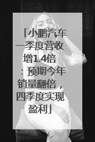 小鹏汽车一季度营收增1.4倍：预期今年销量翻倍，四季度实现盈利