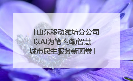 山东移动潍坊分公司以AI为笔 勾勒智慧城市民生服务新画卷