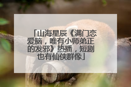 山海星辰《满门恋爱脑，唯有小师弟正的发邪》热播，短剧也有仙侠群像
