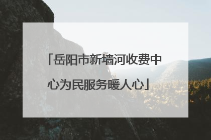 岳阳市新墙河收费中心为民服务暖人心