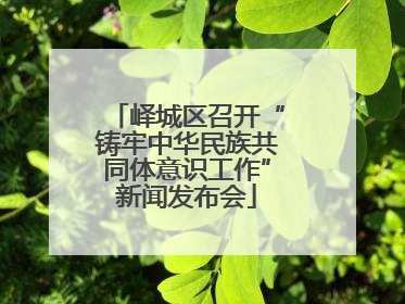峄城区召开“铸牢中华民族共同体意识工作”新闻发布会