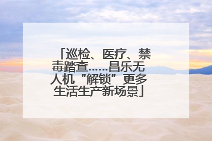 巡检、医疗、禁毒踏查……昌乐无人机“解锁”更多生活生产新场景