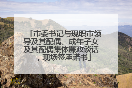市委书记与现职市领导及其配偶、成年子女及其配偶集体廉政谈话，现场签承诺书