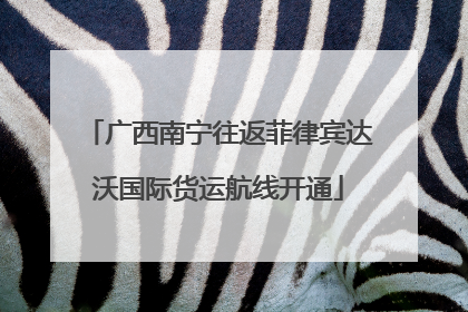 广西南宁往返菲律宾达沃国际货运航线开通