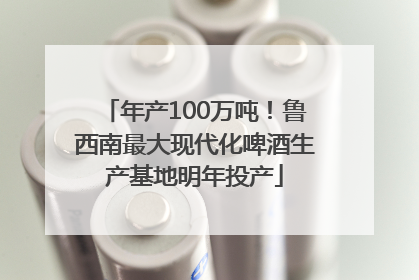 年产100万吨！鲁西南最大现代化啤酒生产基地明年投产