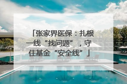 张家界医保：扎根一线“找问题”，守住基金“安全线”
