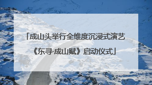 成山头举行全维度沉浸式演艺《东寻·成山赋》启动仪式