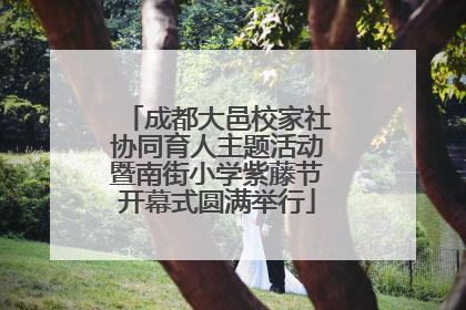 成都大邑校家社协同育人主题活动暨南街小学紫藤节开幕式圆满举行